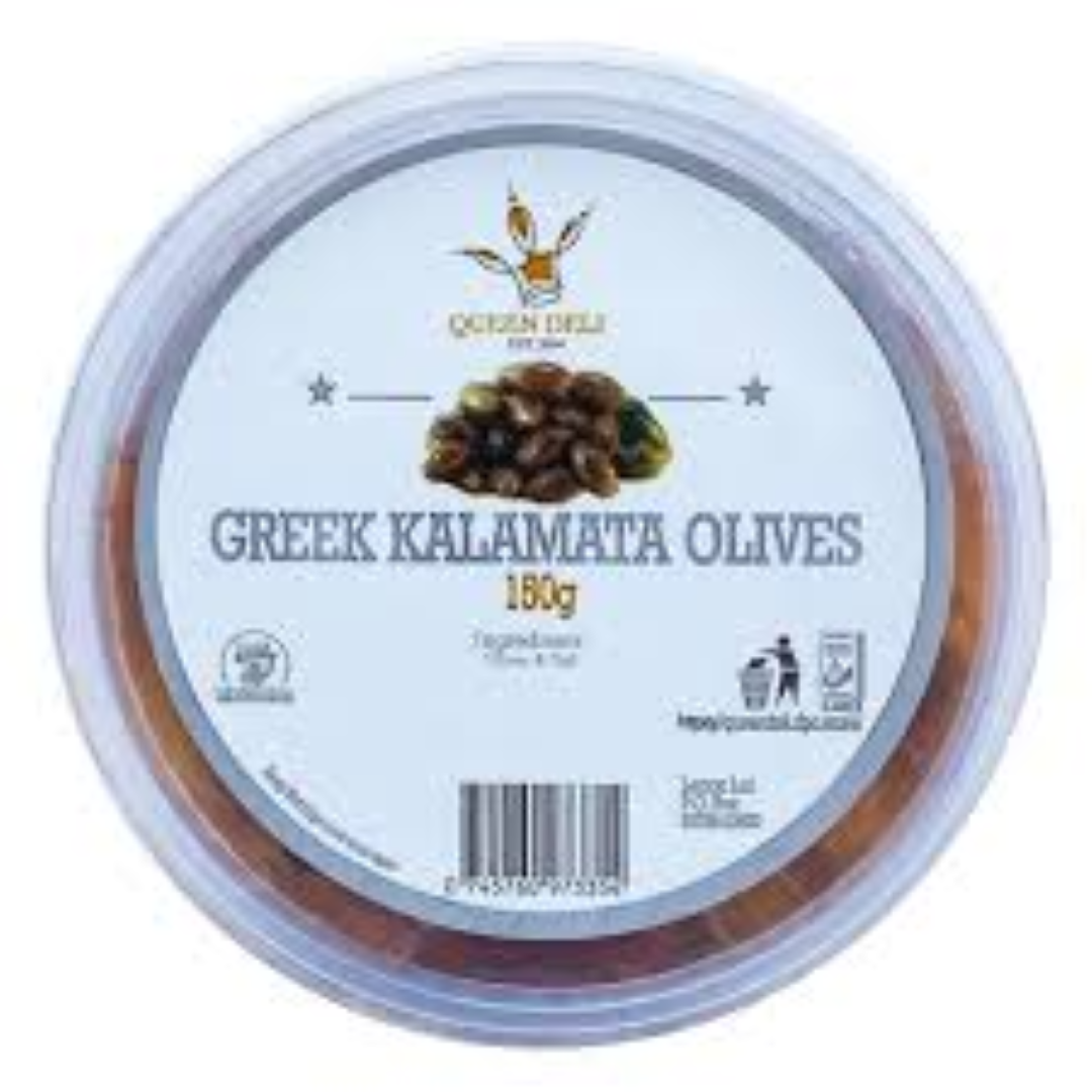 QUEEN DELI PITTED KALAMATA OLIVES 150G